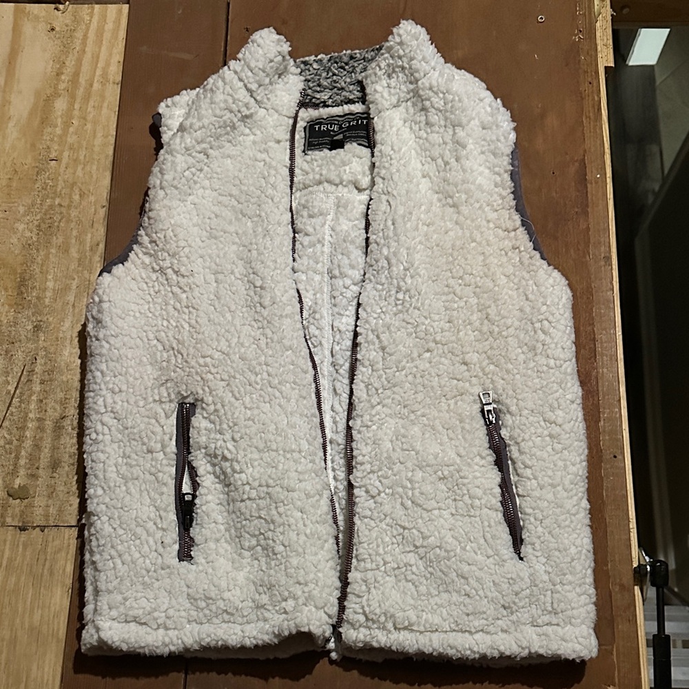 True Grit Cream Sherpa Vest